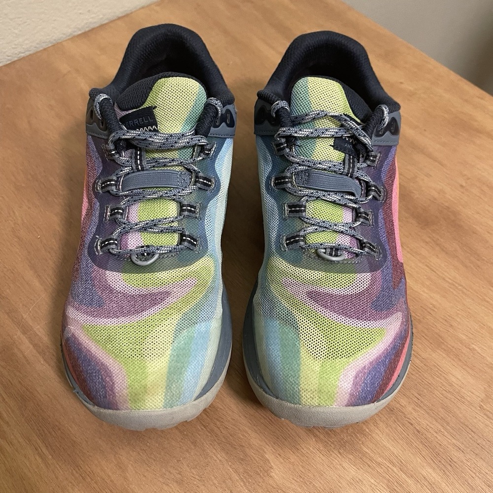 Merrell Antora 3 Rainbow Sneakers Running Shoes Women's Sz 8.5 - Missing Insoles